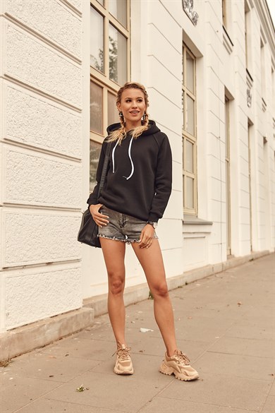 Kapüşonlu Kadın Sweatshirt