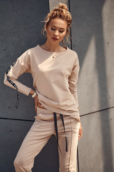 Şerit Detaylı Kadın Eşofman Takımı