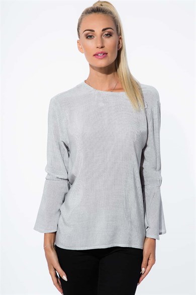 Sırt Detaylı Dokuma Bluz