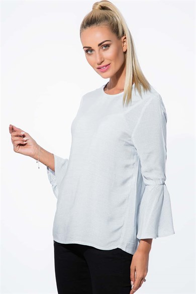 Sırt Detaylı Dokuma Bluz