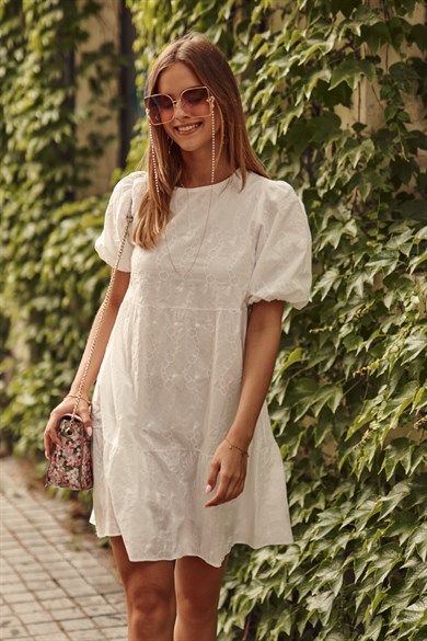 Sırttan Bağlamalı Mini Elbise