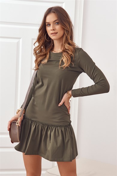 Volanlı Mini Elbise
