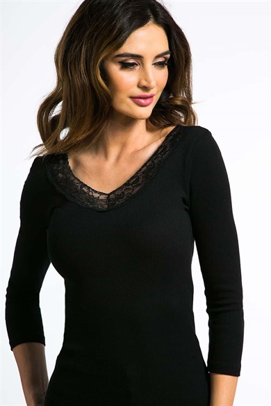 Yaka Dantelli Kaşkorse Body