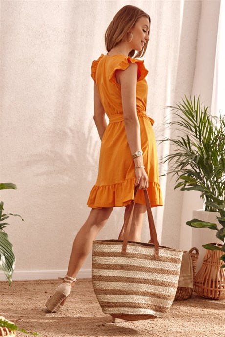 Belden Bağlamalı Yazlık Elbise | FK595 | Elbise | Fasardi Kalitesiyle |  #seninmodan Fasardi.Com.Tr | En Trend Bayan Giyim - Kadın Giyim Modelleri ♥  Online Alışveriş - Kapıda Ödeme - En Uygun