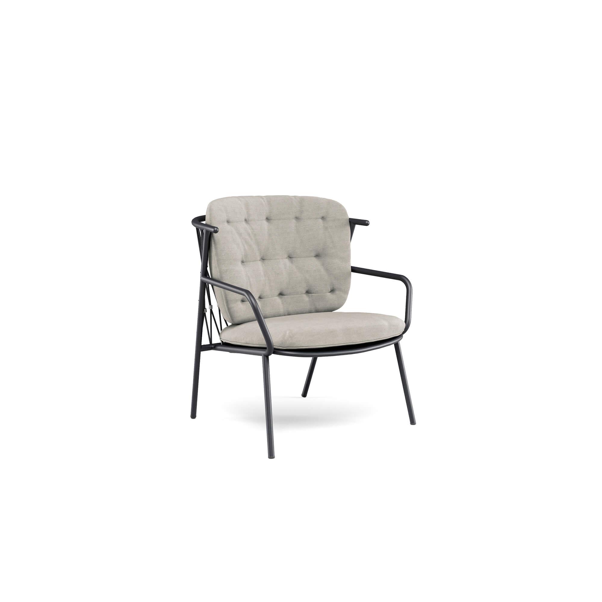628 Nef Tekli Koltuk - Alçak Sırtlı - ( Black/ Black) - 59x83xh83 cm