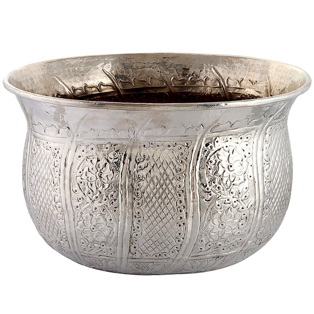 Gümüş Kaplama  Saksı