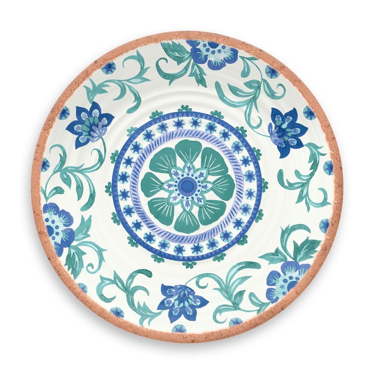 Rio Turquoise Floral Salata Tabağı 21.6 x 21.6 x 2