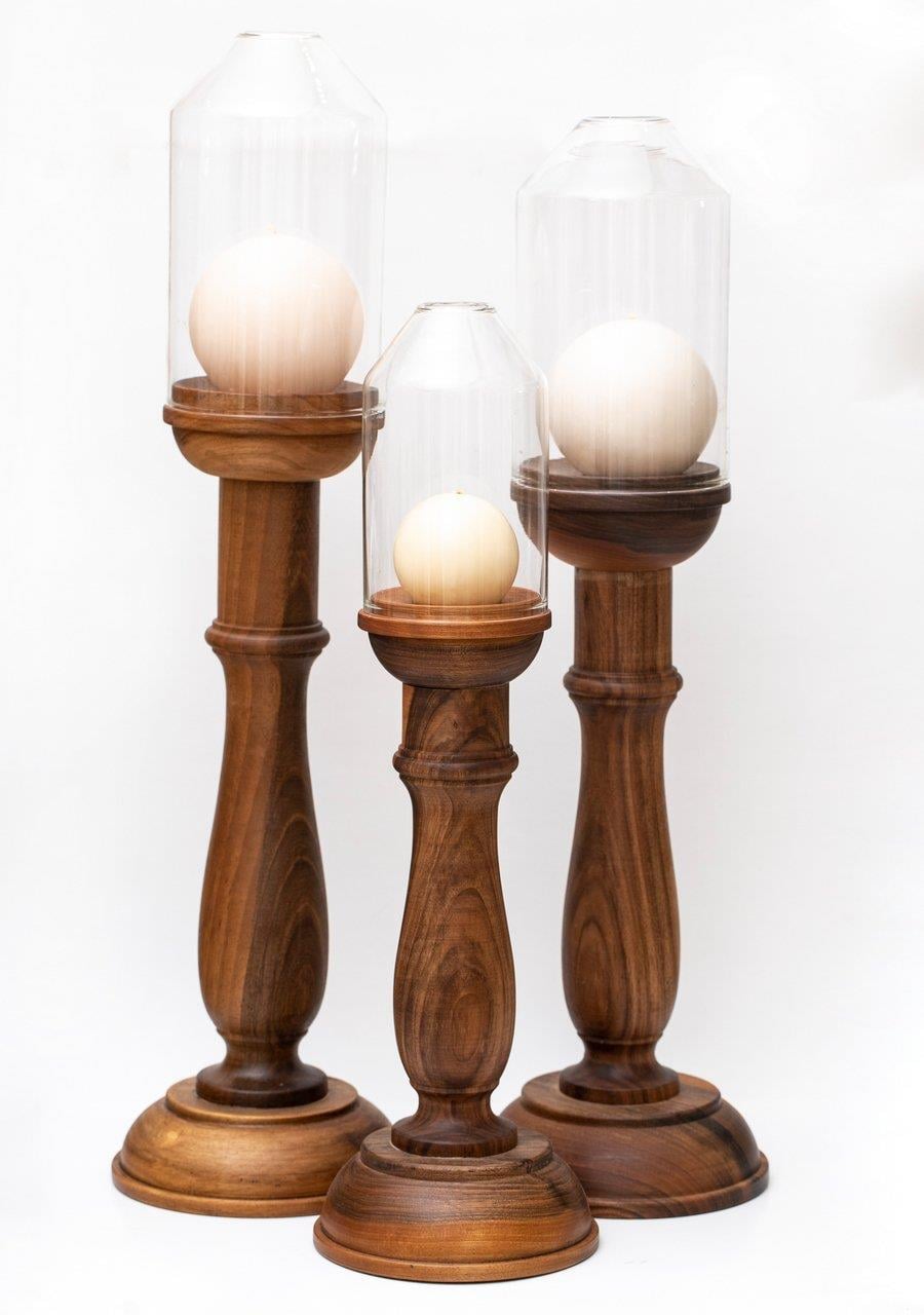 Şamdan Fanuslu Mumlu S