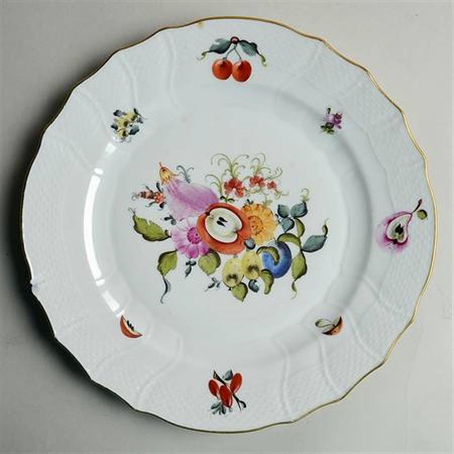 Bfr Serisi Meyveli Dekor 19 Cm Tatlı Tabağı