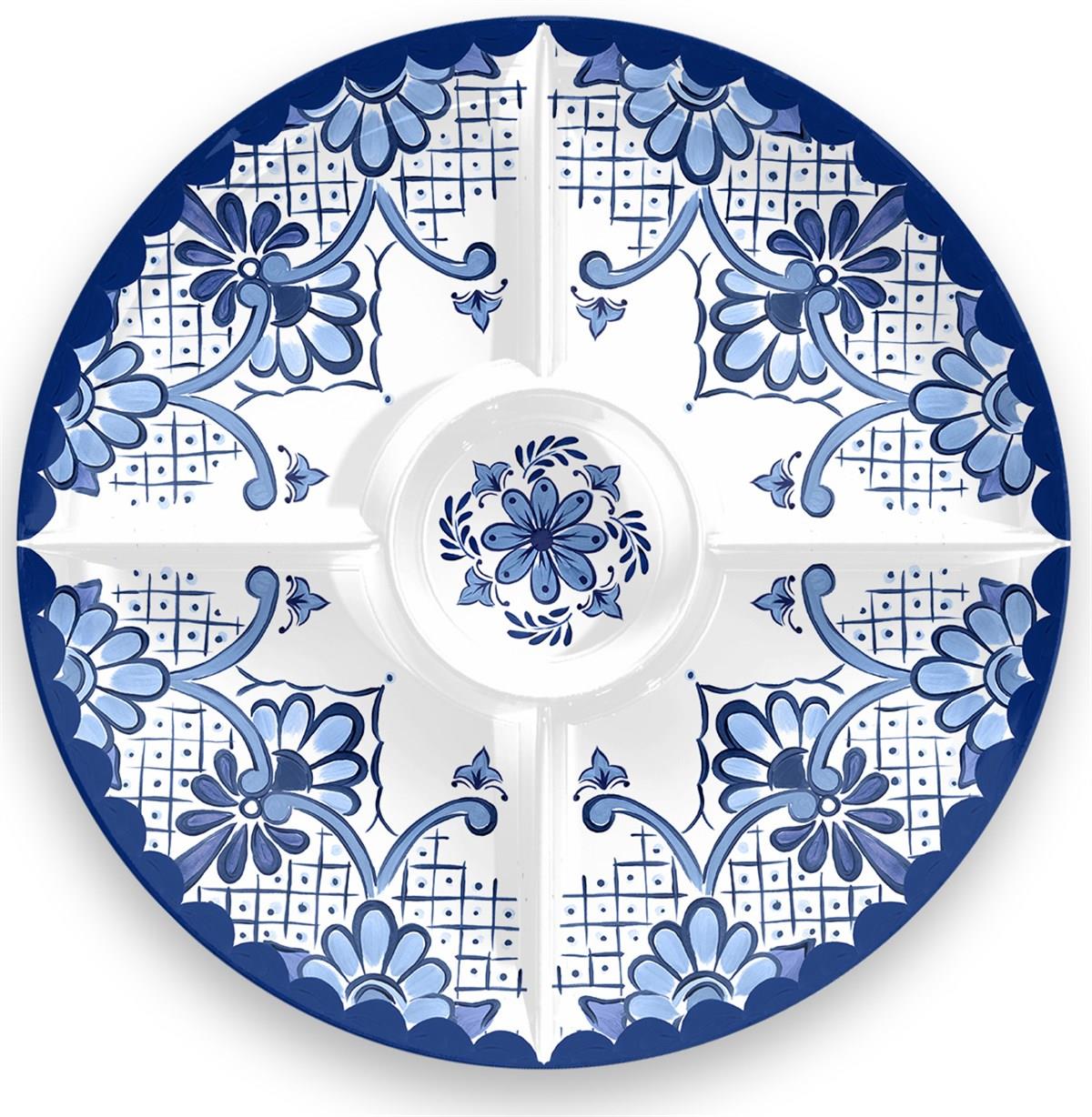 Cobalt Casita Ordövr Tabağı 39 x 39 x 3,5 cm