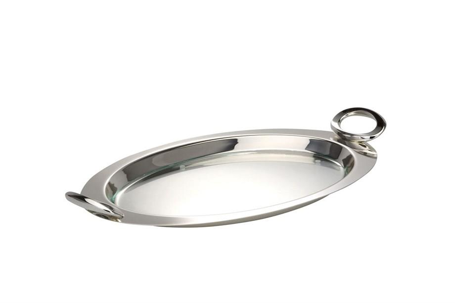 Gümüş Oval Tepsi 46cm
