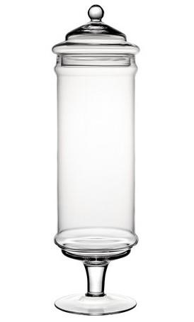 Kapaklı Cam Dar Cam Vazo Medium 14.50 X 50H