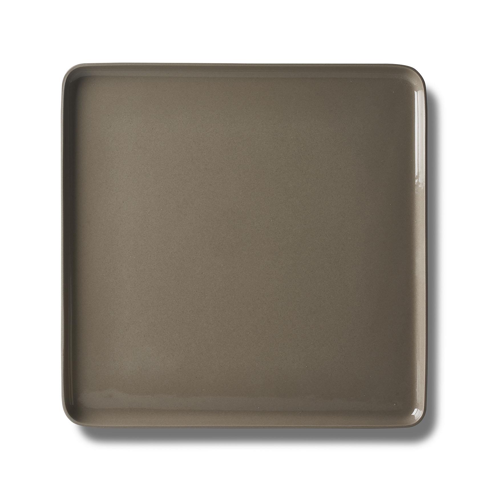 Kare Servis Tabağı Saman Parlak