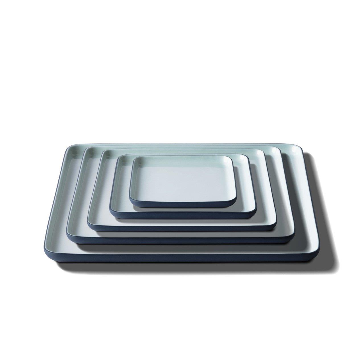 Kare Tatlı Tabağı Okyanus&Buz Mavi Parlak