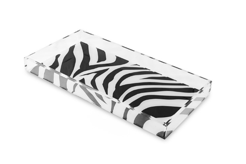 Pleksi Tepsi 30X30cm Zebra