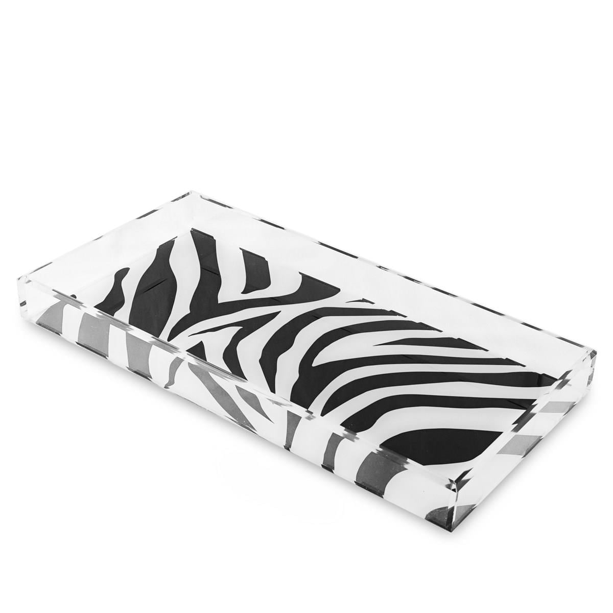 Pleksi Tepsi 40X20cm Zebra