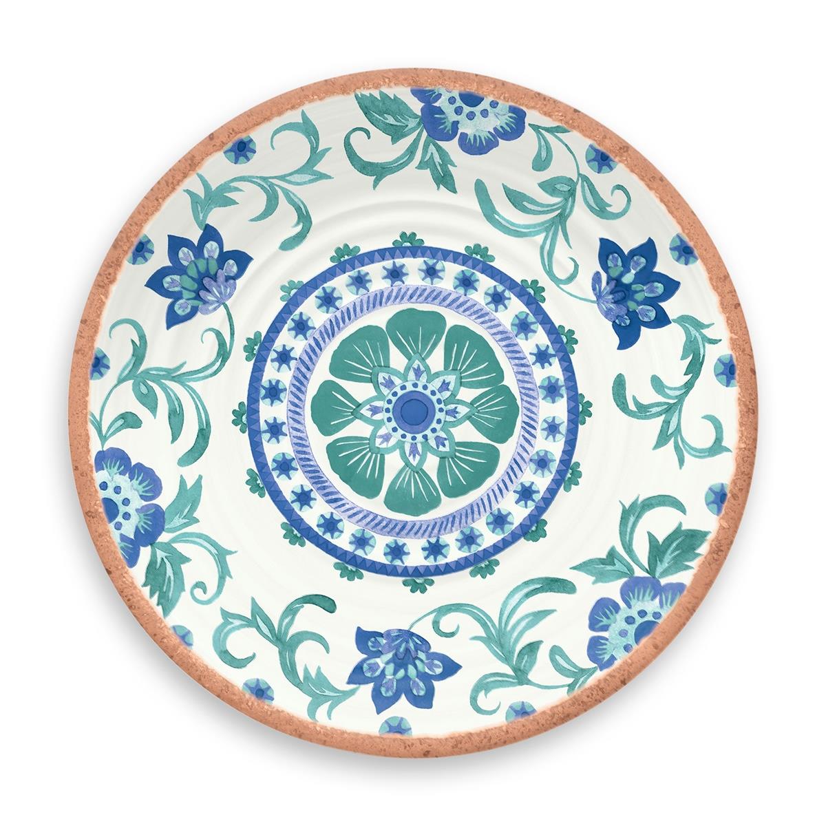 Rio Turquoise Floral Salata Tabağı 21.6 x 21.6 x 2