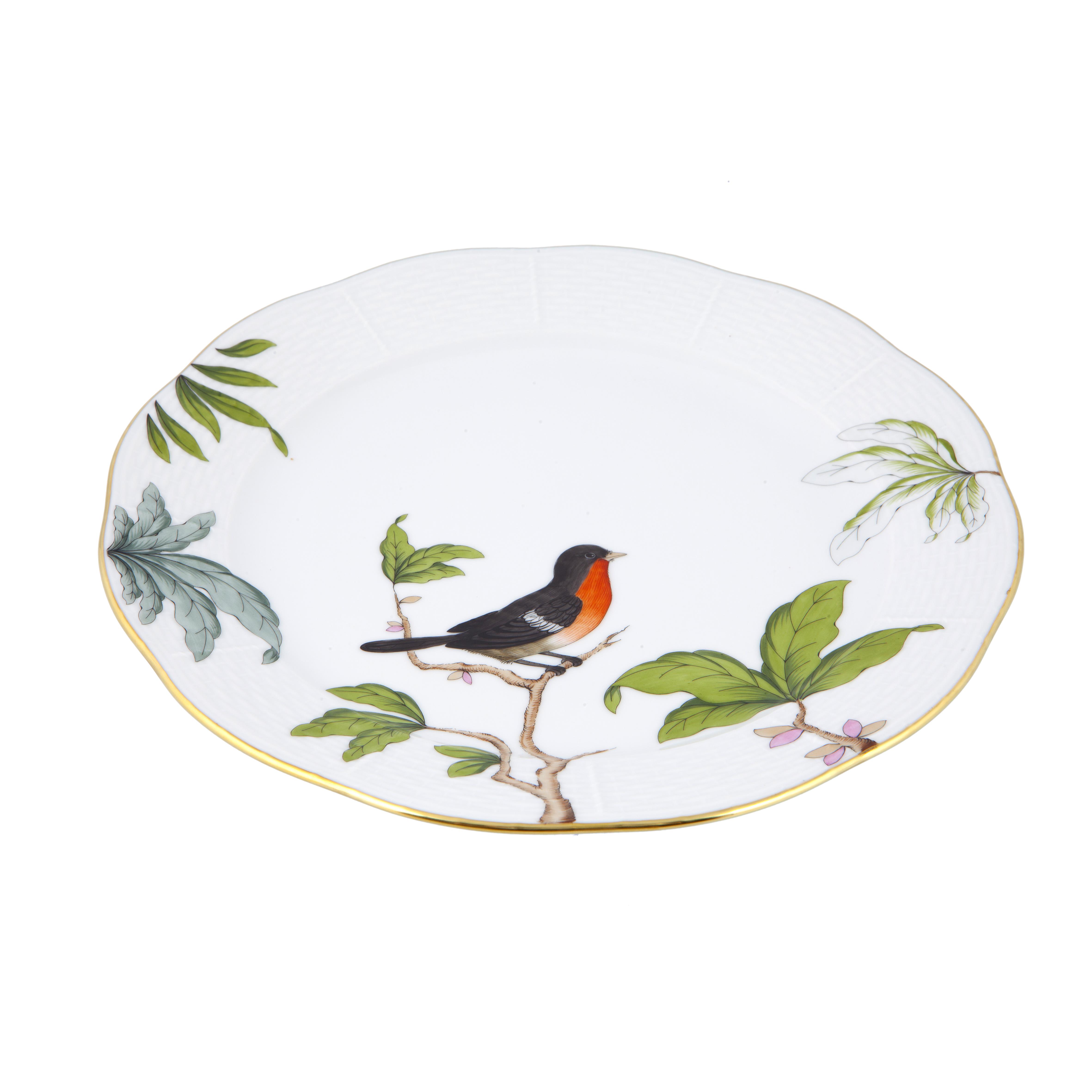 Rothschild Serisi Kuş Dekor 28,5 Cm Yemek Tabağı
