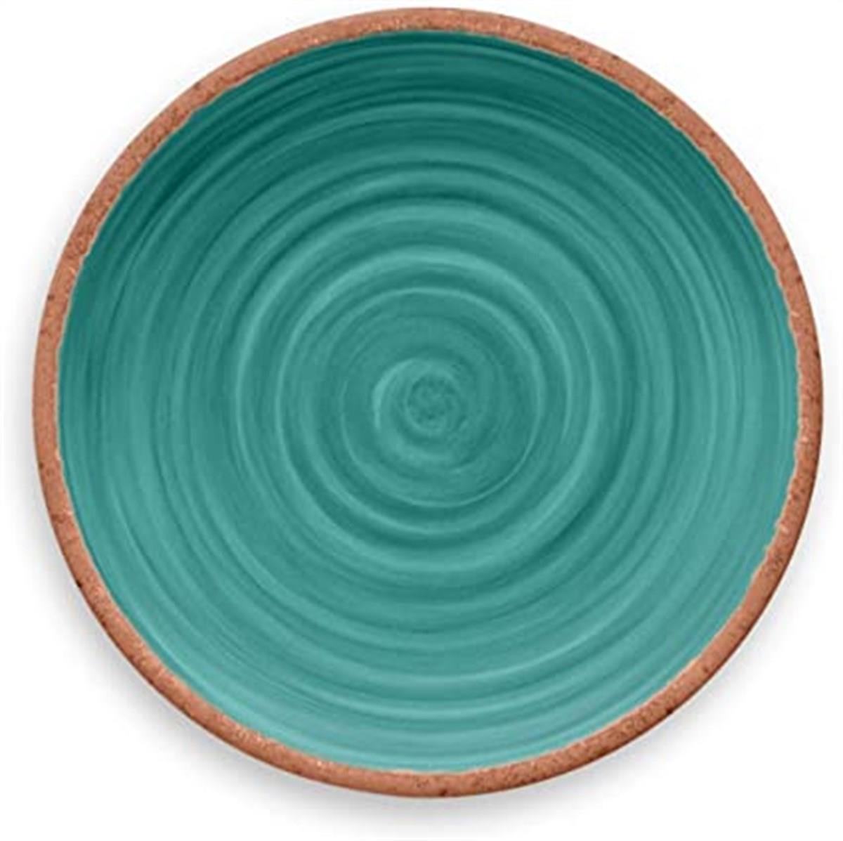 Rustik Swirl Turquoise Yemek Tabaği 26.7 x 26.7 x
