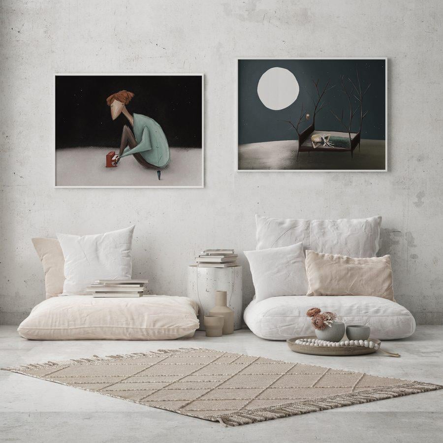 SIMPLE THINGS & NIGHT WATCH - İKİ PARÇA, Gerdirilmiş, Kanvas 60x45
