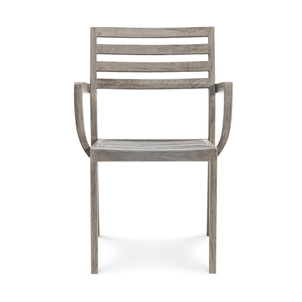 Stella Kollu İstiflenebilir Sandalye - Pickled Teak – 58x53xh88 cm