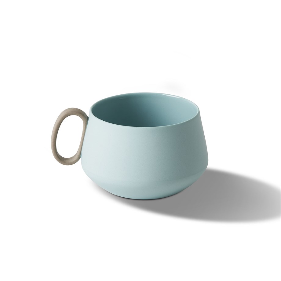 Tube Çay Fincanı Aqua - Kulp Taş Parlak