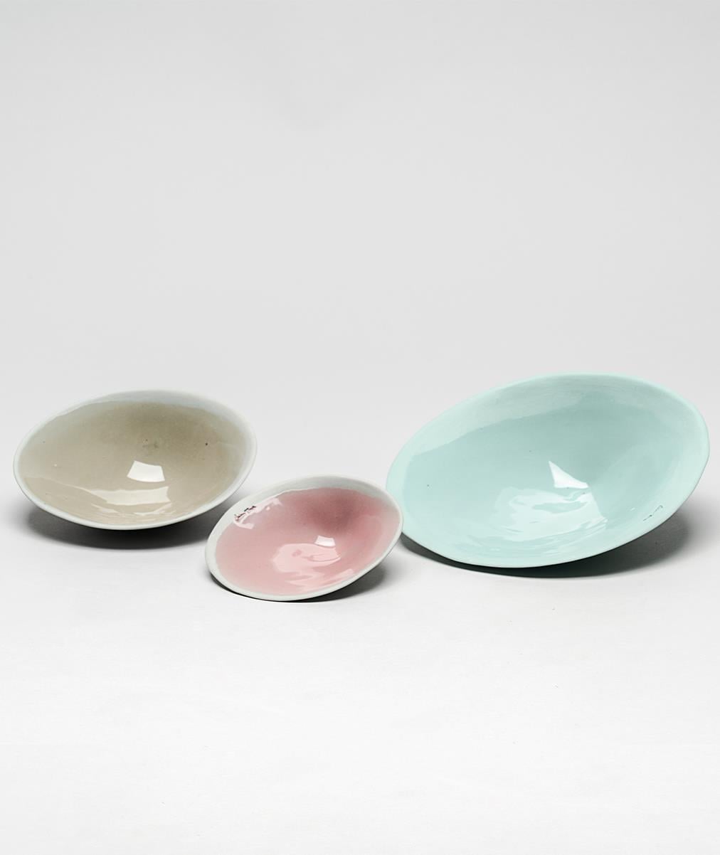 UP, PORSELEN 3LÜ KASE SET