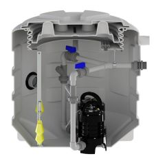 Sanifos 610 2 VX S Çift Pompa Vortex Monofaze Foseptik Atık Su Tahliye İstasyonu