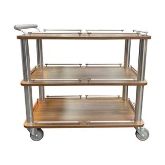 Ydg SA-01 Ahşap Servis Arabası, 3 Katlı, 88x53x75 cm