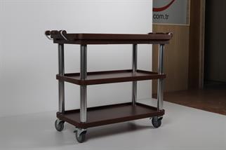 Ydg SA03 Ahşap Servis Arabası, 3 Katlı, 103x49x94 cm