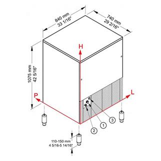 Brema CB 1565 Küp Buz Makinesi, 155 Kg/Gün Kapasiteli, 65 Kg Depolama Hazneli