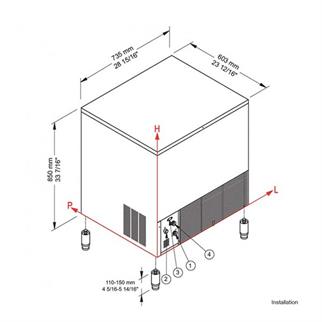 Brema CB 640 Küp Buz Makinesi, 67 Kg/Gün Kapasiteli, 40 Kg Depolama Hazneli