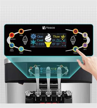 Vosco Pro Soft Dondurma Makinesi 32 Litre 3 Kollu VBT-32F
