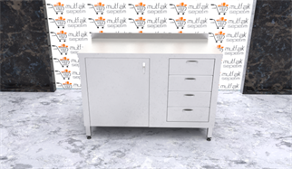 Çalışma Tezgahı Dolaplı Dört Çekmeceli, Inox 430, 120x60x85 Cm