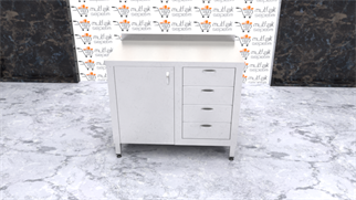 Çalışma Tezgahı Dolaplı Dört Çekmeceli, Inox 430, 100x60x85 Cm