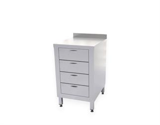Çalışma Tezgahı Dört Çekmeceli, Inox 430, 50x60x85 Cm