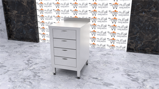 Çalışma Tezgahı Dört Çekmeceli, Inox 430, 50x60x85 Cm