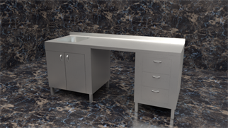 Çalışma Tezgahı Tek Evyeli Bym Girişli, inox 430, 200x70x90 