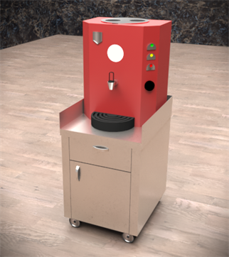 Çay Servis Arabası Paslanmaz, Inox 430, 50x60x70 cm, Çekmeceli  Alt Dolaplı