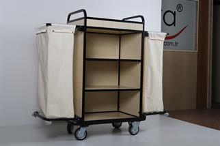 Ydg KT01 Kat Temizlik Arabası, İki Torbalı, 143x50x130 cm