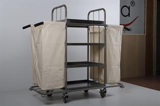 Ydg KT01-P Paslanmaz Kat Temizlik Arabası, İki Torbalı, 151x54x135 cm