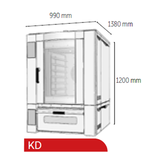 Venarro Ranevor DEF - KD, Kombine Fırın Dönerli Dokunmatik Ekran Elektrikli + Mayalandırma + Davlumbaz
