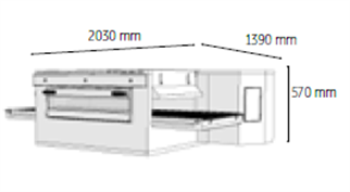 Venarro Gusto DYK-1810G, Konveyörlü Pizza Fırını, 135 pizza/saat, Doğalgazlı 