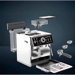 Öztiryakiler 9580.EM650.00 Mini Barista Öğütücülü Espresso Kahve Makinesi, Tek Gruplu, Pid Çift Kazanlı