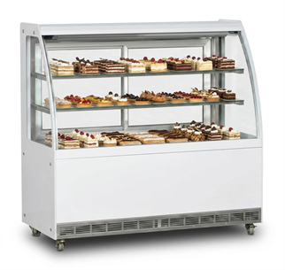 Dampak 160 Cm Bombe Camlı Soğutmalı Pasta Teşhir Dolabı Beyaz - 22P0F6B-SO