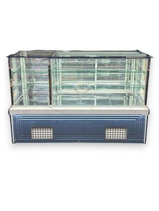 Ydg RODOS Vitrin Tipi Pasta ve İçecek Teşhir Dolabı, Çift Motorlu, Düz Cam, 200x90x135
