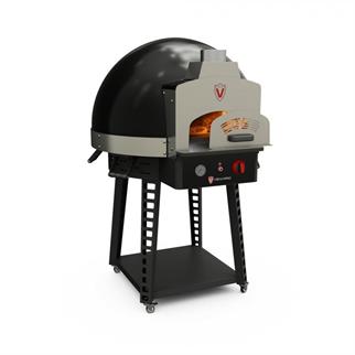 Venarro Leonar DYK-75-O, Taş Tabanlı Odunlu Pizza Fırını, 75x75 cm, Siyah