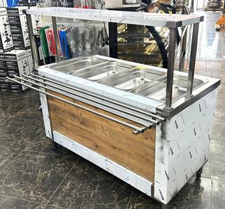 Benmari Tezgah Tip, 3 Adet Isıtmalı + 1 Adet Nötr 1/1 Gn Küvetli Küvetler Dahil