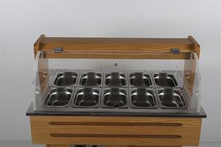 Ydg Meşe Salad Bar, Pleksi Kapaklı, Boyalı