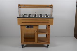 Ydg Meşe Salad Bar, Pleksi Kapaklı, Boyalı